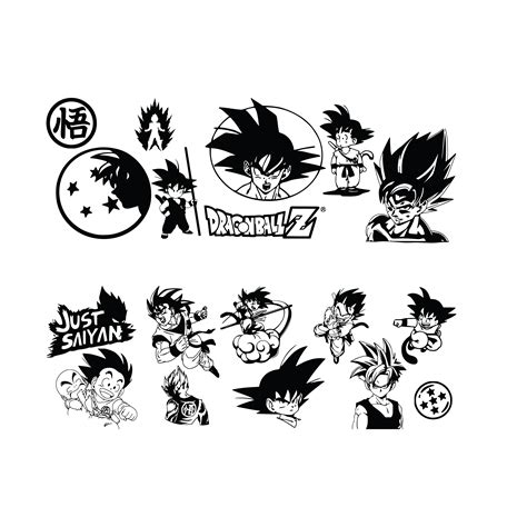 Dragon Ball Svg Goku Silhouette Svg Japanese Cartoon Svg Inspire