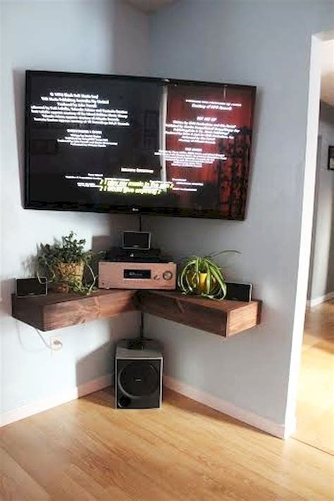 Interior Decoration Endearing Corner Tv Mount Ideas For Your Interior
