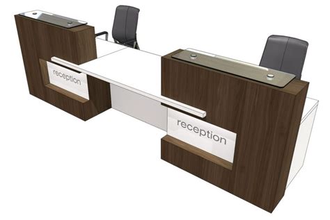 Two Person Straight Reception Desk Evo Xpression Office Reality