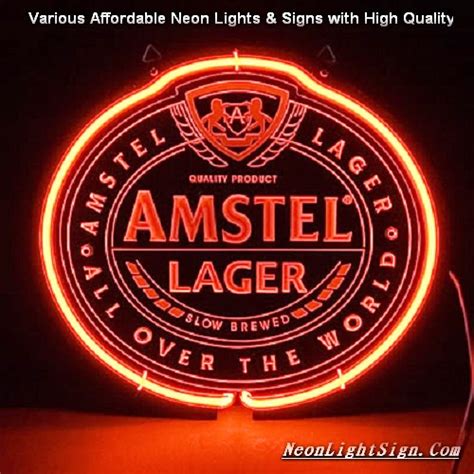 Amstel Lager 3d Beer Neon Light Sign Beer Bar Neon Signs
