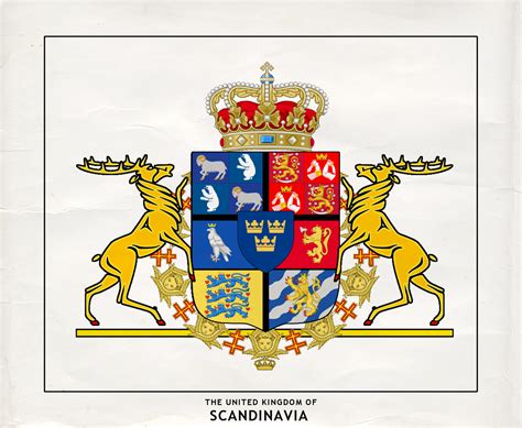 Coat of Arms of the United Kingdom of Scandinavia by Kuusinen on DeviantArt