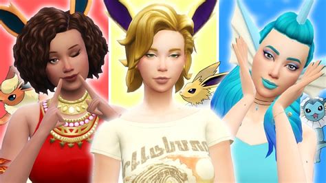 Sims 4 Create A Sim Eeveelutions Generation 1 Youtube