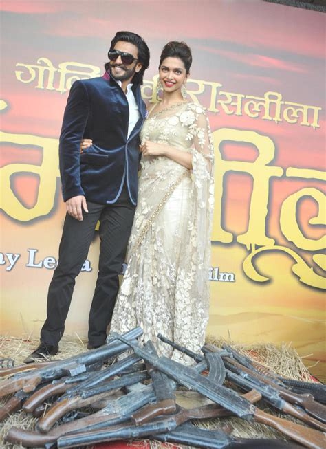 Deepika Padukone With Ranveer Singh At Film Ram Leela First Look Trailer Launch In Mumbai 4