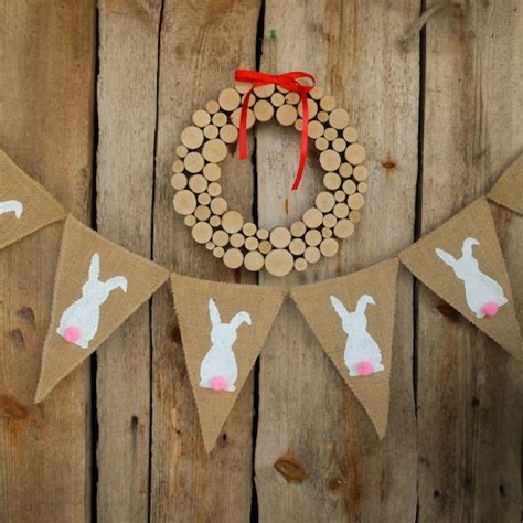 Easter Bunting Easter Decor Bunny Garland Bunny Banner Easter Etsy