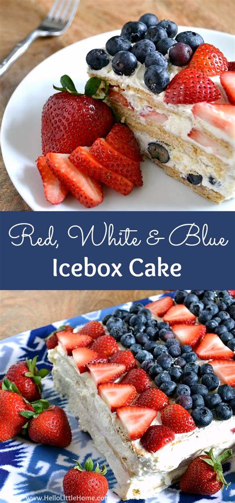 No bake berry cheesecakes are the perfect fourth of july. Red, White, and Blue Icebox Cake
