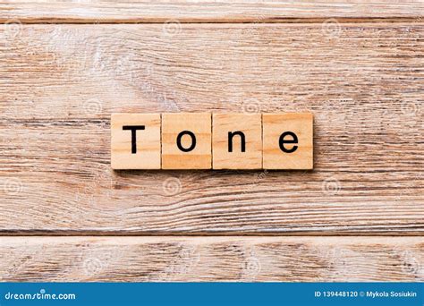 Tone Word Written On Wood Block Tone Text On Wooden Table For Your
