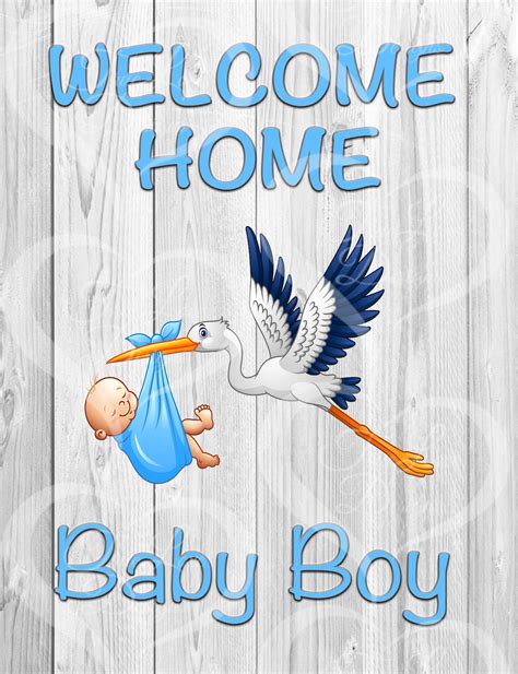 Digital Download Welcome Home Baby Boy Sublimation Png Etsy