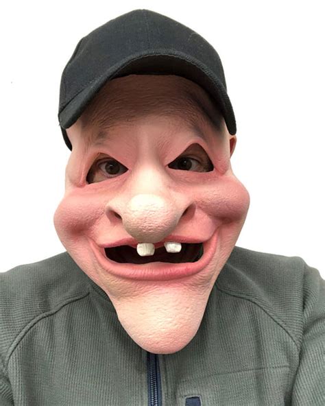 Goofy Latex Face Mask Of A Silly Bashful Male Character Zagone