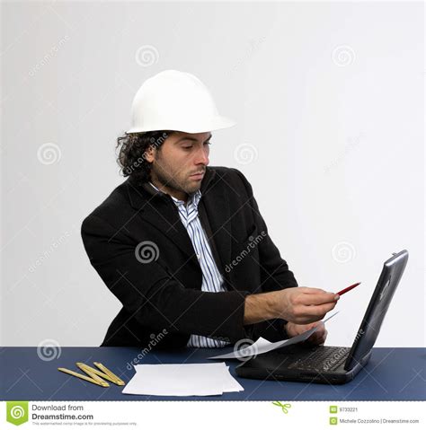 Young Architect At Work Stock Image Image Of Gender Contractor 9733221