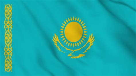 Kazakhstan Flag With National Anthem World Flags Like2learn Youtube