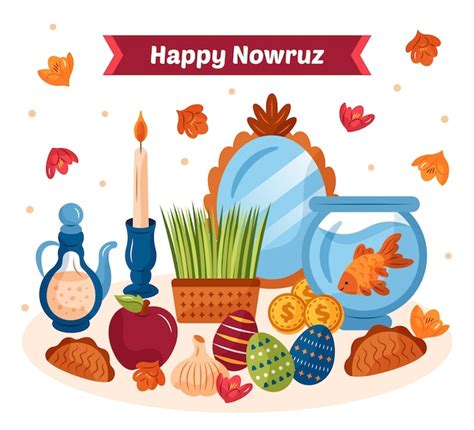 Free Vector Happy Nowruz Hand Drawn Illustration
