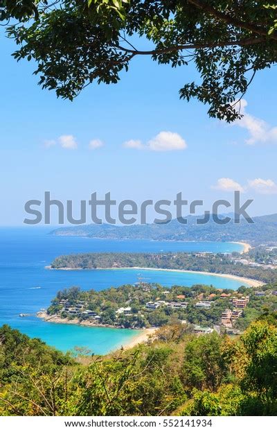 Landscape Karon Kata Beaches Blue Sky Stock Photo (Edit Now) 552141934