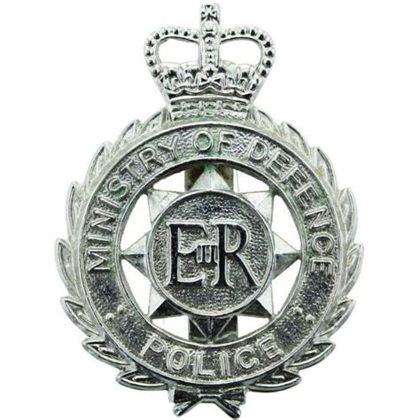 Ministry Of Defence Mod Police Cap Badge Queens Crown
