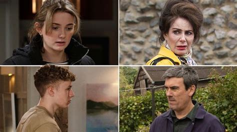 emmerdale spoilers for next week car crash horror body in the woods and faith s secret