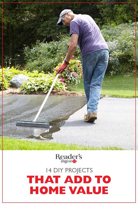 My concern is that about 5 ft of my driveway near the garage. 14 DIY Projects That Add to Home Value | Asphalt driveway, Driveway sealing, Weekend projects