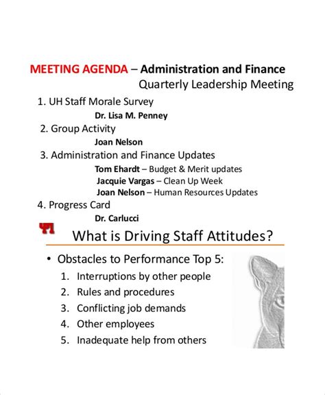 Download free meeting minute templates in ms word for board meetings, projects, staff meetings & more, plus steps on how to write them. 9+ Staff Meeting Agenda Templates - Free Sample, Example ...