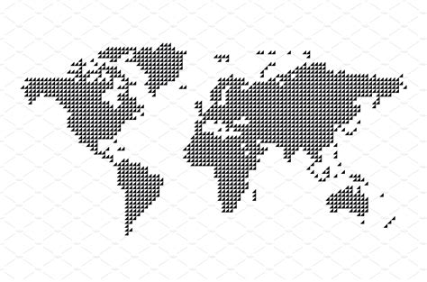 World Map Mosaic Of Triangles By Petr Polák On Dribbble