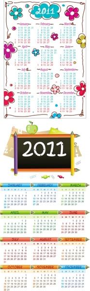 Lovely 2011 Calendar Vector Vectors Graphic Art Designs In Editable Ai