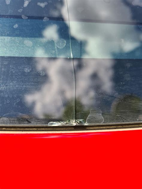 Outside Impact Or Stress Crack At Model 3 Rear Window Teslalounge