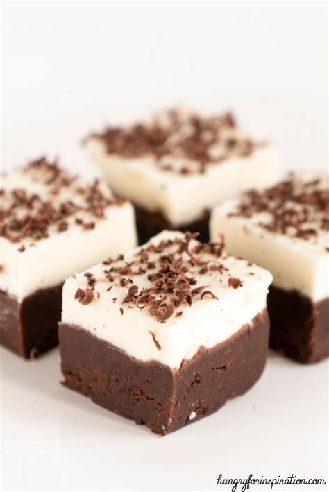 This recipe is as simple as mixing and chilling. No Bake Keto Brownie Cheesecake Bites | Hungry For Inspiration