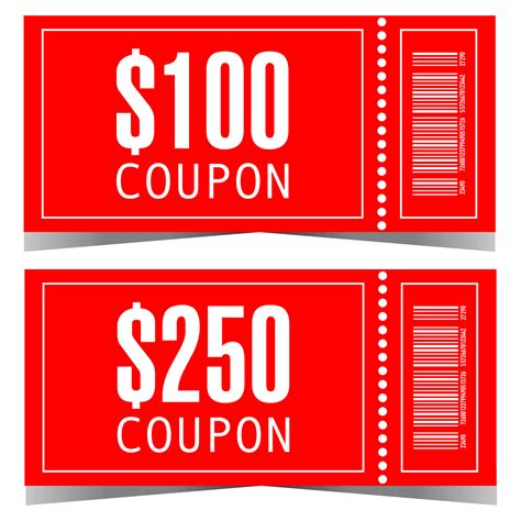 Purchase coupon, gift voucher or certificate for 100 and 250 dollars