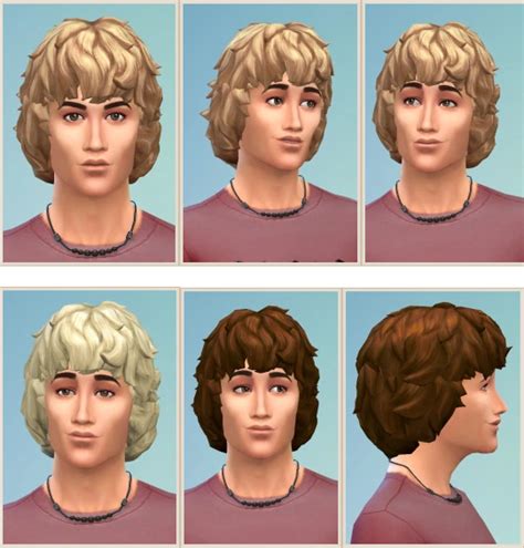 My Sims 4 Blog Curly Mop Hair For Males By Birksches