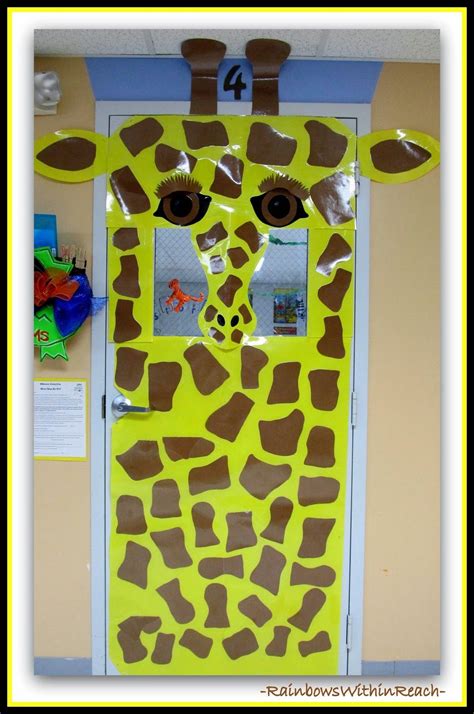 Jungle Animals As Door Decorations In Preschool Preschool Classroom