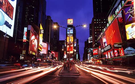 Hd Wallpaper New York Times Square Times Square New York Light Sign Night Wallpaper Flare