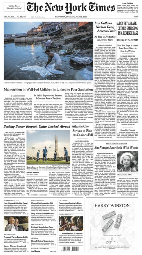 New York Times Newspaper Template Collection
