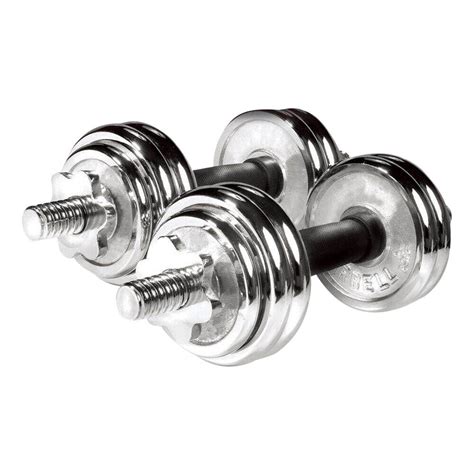 Weighted Chrome Dumbbells Set 15kg Fitness Home Training Weights