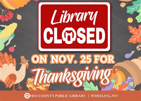 Library Closed Thursday Nov 25 For Thanksgiving News Ohio