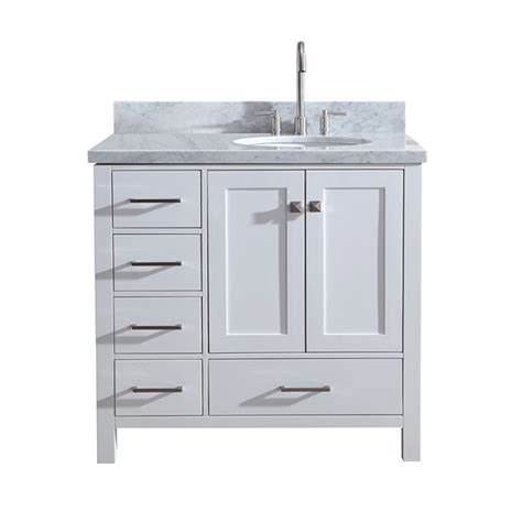 Tradewindsimports offers 37 inch bathroom vanities collection page where you find only size width 37 inch vanities. ARIEL Cambridge 37 inch Right Offset Single Oval Sink ...