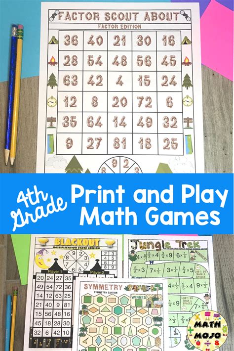 4th Grade Math Games And Centers Bundle Math Games 4th Grade Math