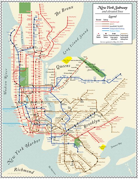 Map Of The Nyc Subway In 1939 Rnycmaps