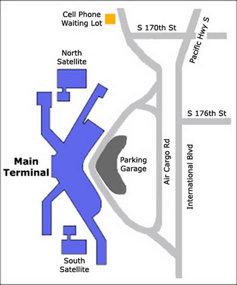 Airport Parking Map Seattle Airport Parking Map