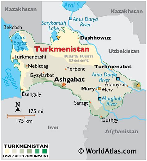 Mapas de Turkmenistán Atlas del Mundo