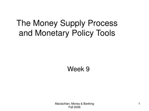 Ppt The Money Supply Process And Monetary Policy Tools Powerpoint