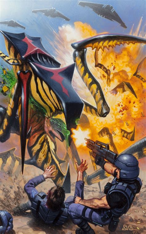 Den Beauvais Starship Troopers 1 2 Paperback Cover 1997 Arte