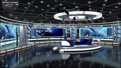 Virtual Tv Studio News Set 1 Flippednormals