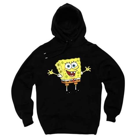 Sponge Bob Squarepants Hoodie Sr01 Hoodies Black Hoodie Spongebob