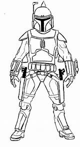 Coloring Mandalorian Wars Star Fett Boba sketch template