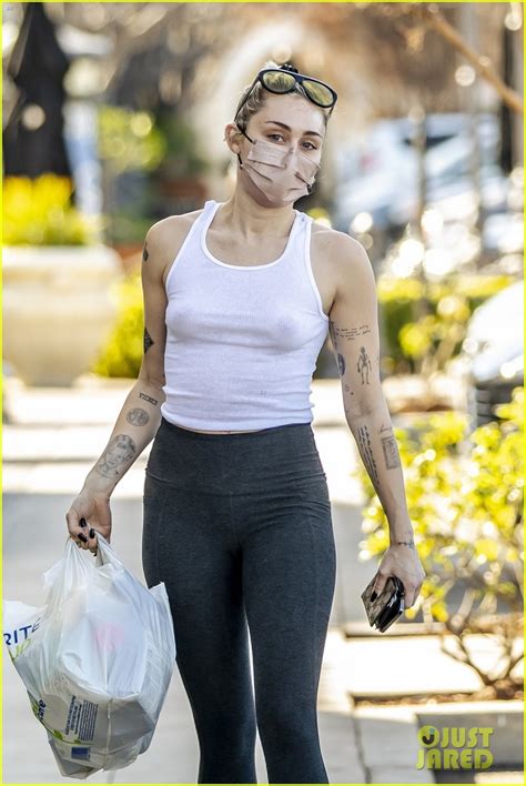 Photo Miley Cyrus Braless In See Through Tank Top 06 Photo 4518910 Just Jared