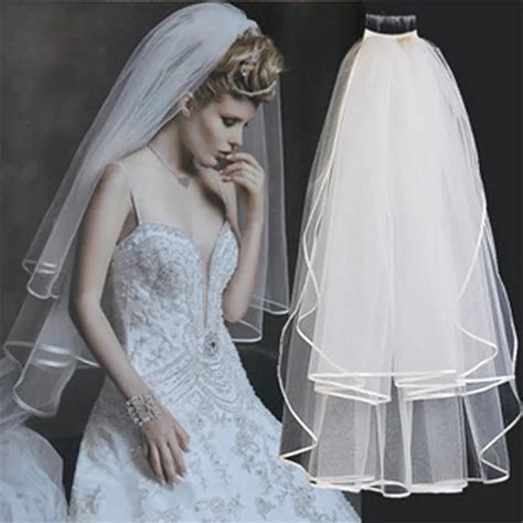 White Bridal Wedding Veil Bride To Be Satin Sash Bachelorette Party