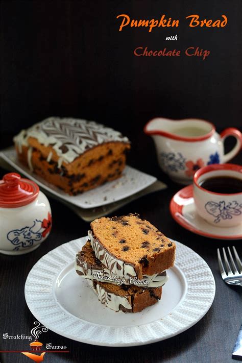 Pumpkin bread with heavy cream. Ice-cream Bread with Chocolate Chips