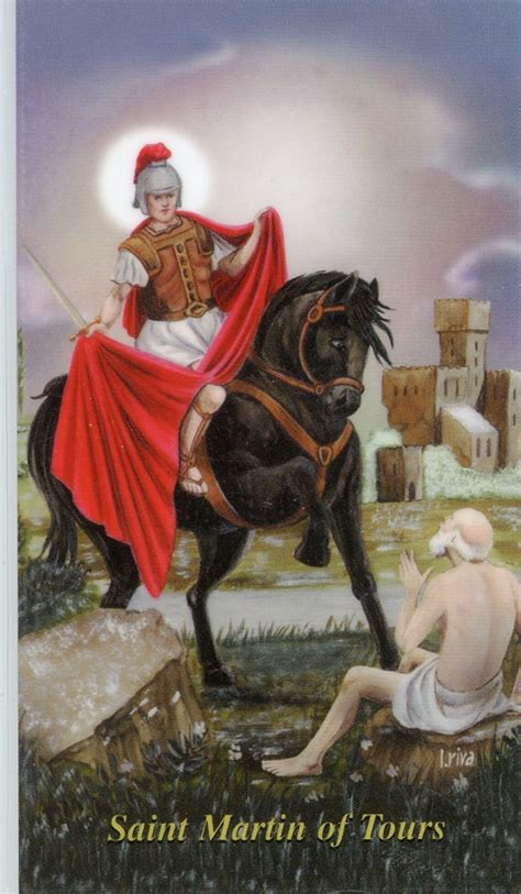 St Martin Of Tours Relic Holy Card Blessed By Pope Etsy