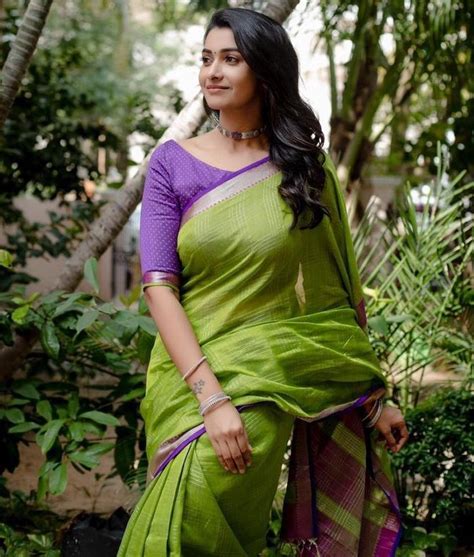 Priya Bhavani Shankar Shows How To Chill In Ethnic Wear In A Green Saree