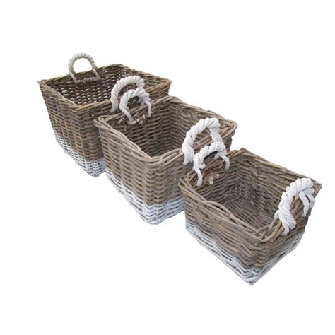 Compare prices on popular products in home storage. Buy Grey & White Kubu Square Storage Basket from The ...