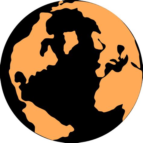 Orange And Black Globe Clip Art At Vector Clip Art Online