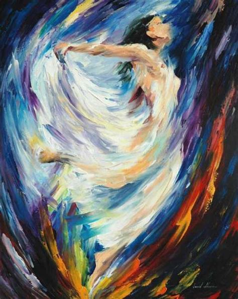 ANGEL OF LOVE PALETTE KNIFE Oil Painting On Canvas By Leonid Afremov