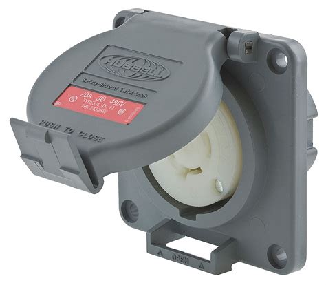 Hubbell Wiring Device Kellems Gray Watertight Locking Receptacle 20